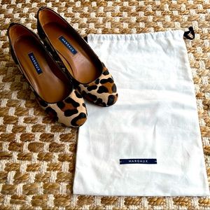 Margaux leopard print calf hair 36.5 M the heel block heel